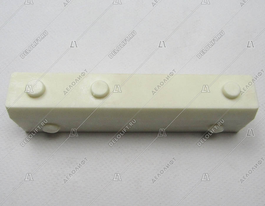Вкладыш башмака направляющей кабины/противовеса, T - 16 мм, L - 140 мм, H - 30 мм, паз - 17 мм