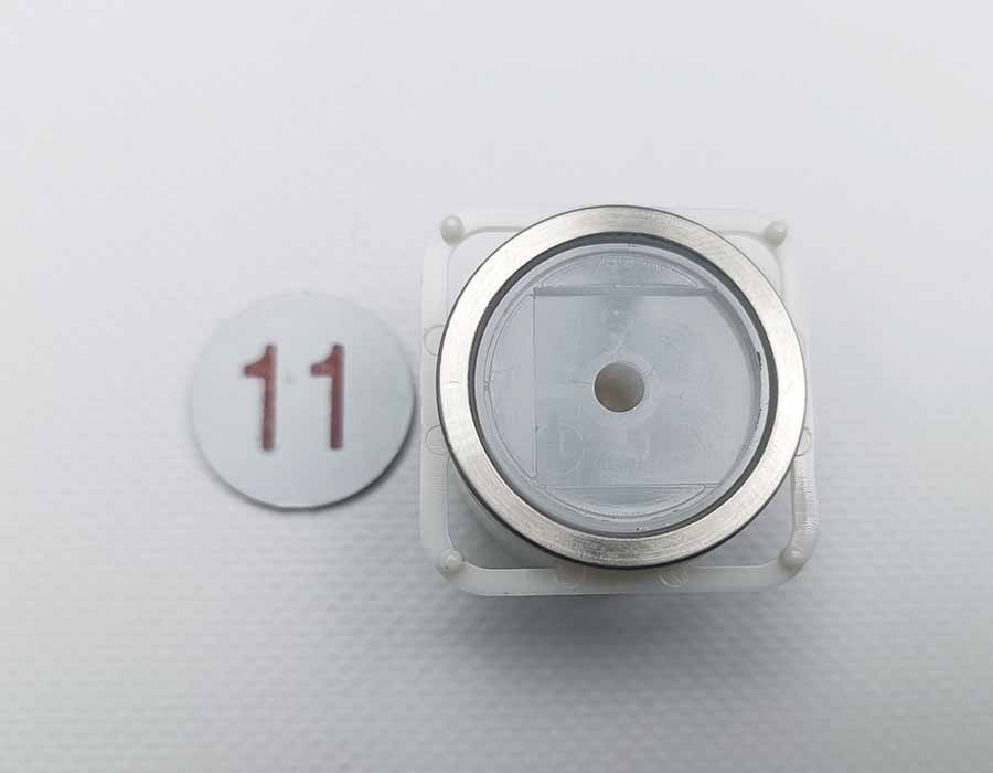 Кнопка, BA213, 11 этаж, круглая, красная индикация