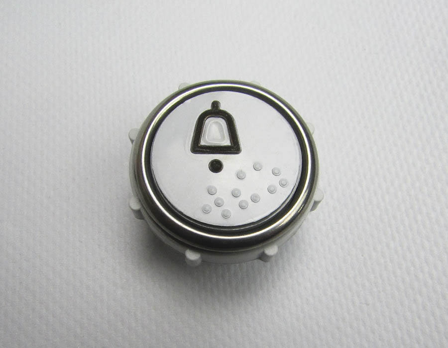 Кнопка вызова/приказа, ВК-32-5Б, вызов диспетчера, красная подсветка, с кодом Брайля (аналог АК1-05-Кр)