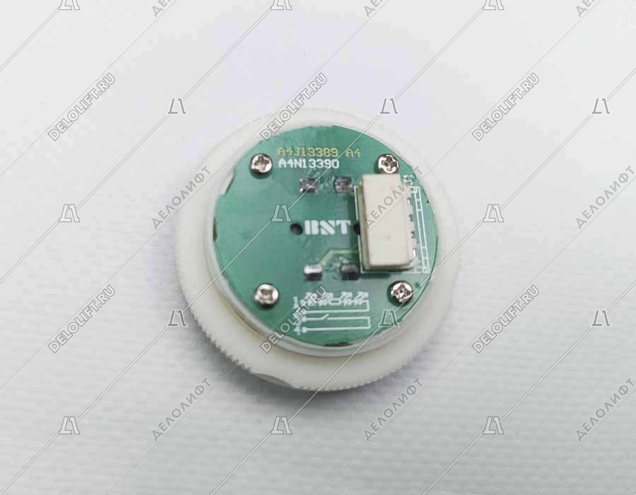 Кнопка вызова/приказа, BST, 1 этаж, белый символ, красная подсветка, с Брайлем