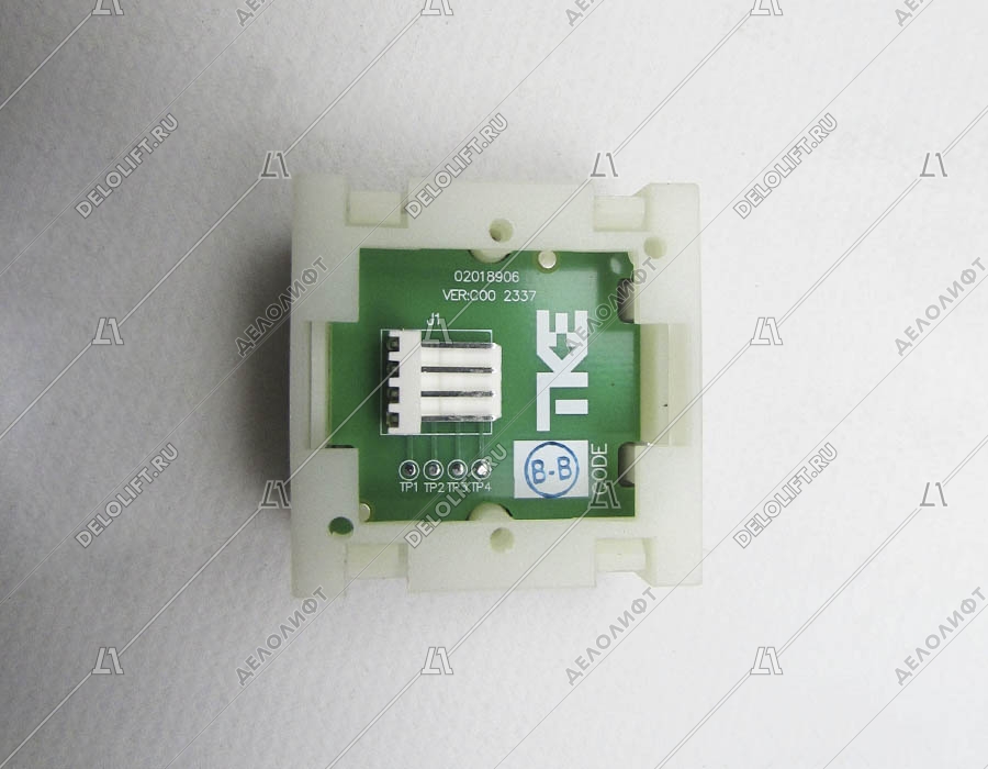 Кнопка вызова/приказа, тип KT40 STEP C, 40х40 мм, открытие, глубина 25 мм, голубая подсветка, с Брайлем (европейский вариант)