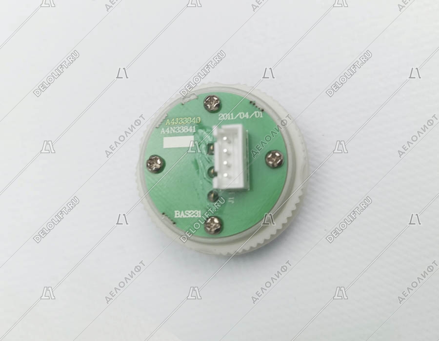 Кнопка вызова/приказа, BAS231, 10 этаж, с кодом Брайля, белая подсветка