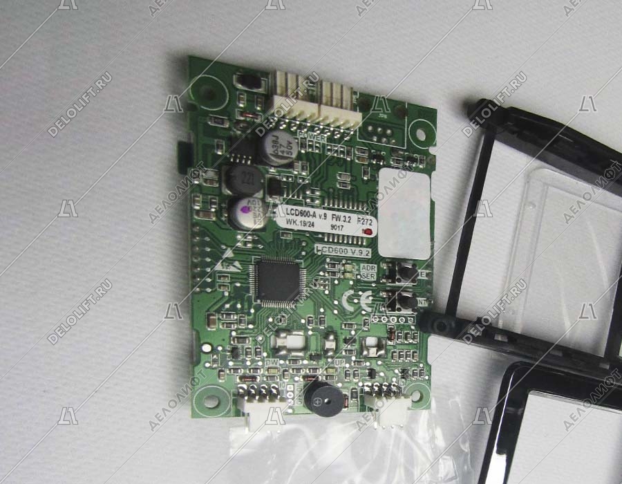 Индикатор, ICARO LCD600-A v.9, синий фон, в сборе с рамкой