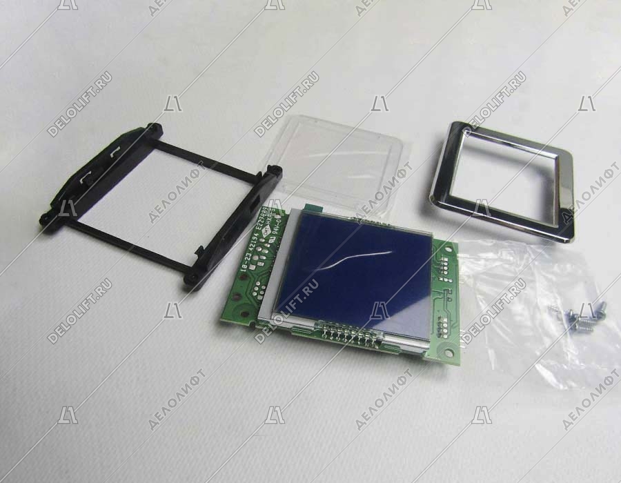 Индикатор, ICARO LCD600-A v.9, синий фон, в сборе с рамкой