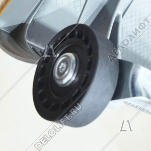 Ступень эскалатора, 798 мм, ECO, диаметр ролика - 75 мм, алюминий, окрашенная (серебро), 3 крашеные демаркационные линии