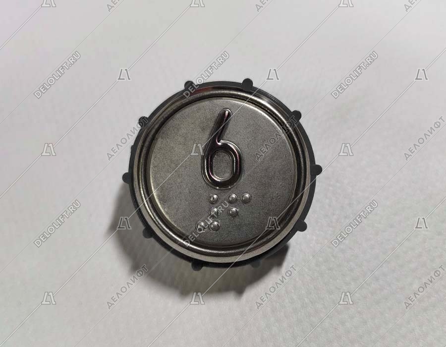 Кнопка вызова/приказа, ВКЛ13А-7-4П, 6 этаж, с Брайлем, красная индикация