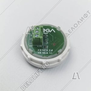 Кнопка вызова/приказа, Venus, 1 этаж, с кодом Брайля, красная подсветка (разъем MLK)