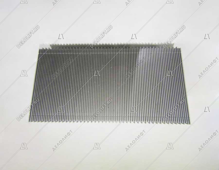 Ступень эскалатора, 798 мм, ECO, диаметр ролика - 75 мм, алюминий, окрашенная (серебро), без демаркации