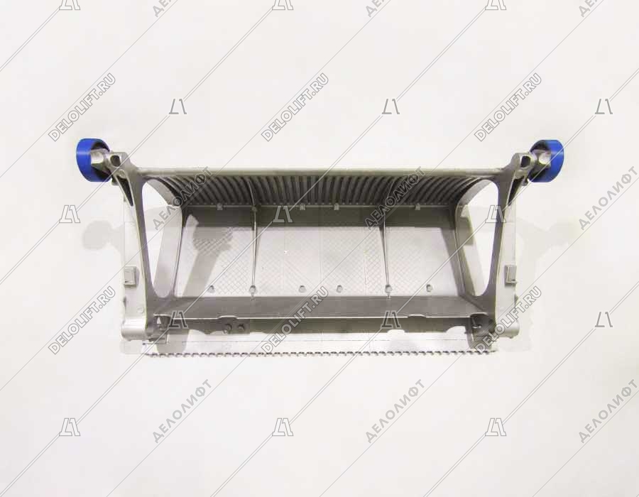 Ступень эскалатора, 798 мм, ECO, диаметр ролика - 75 мм, алюминий, окрашенная (серебро), без демаркации