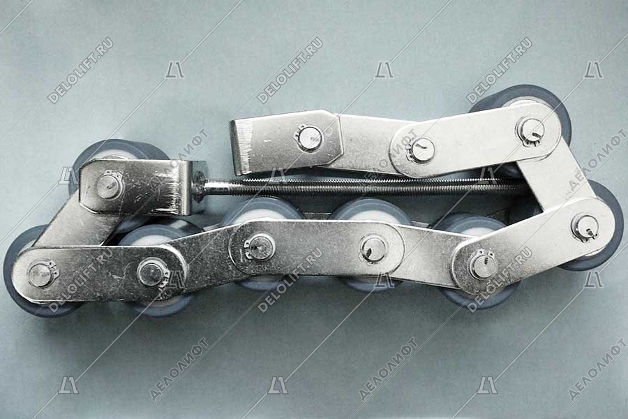 Прижимная цепь поручня, 8 роликов, 60x53 мм, шаг - 70 мм