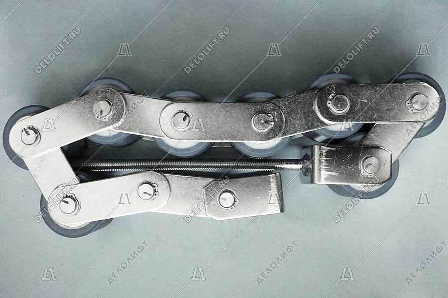 Прижимная цепь поручня, 8 роликов, 60x53 мм, шаг - 70 мм