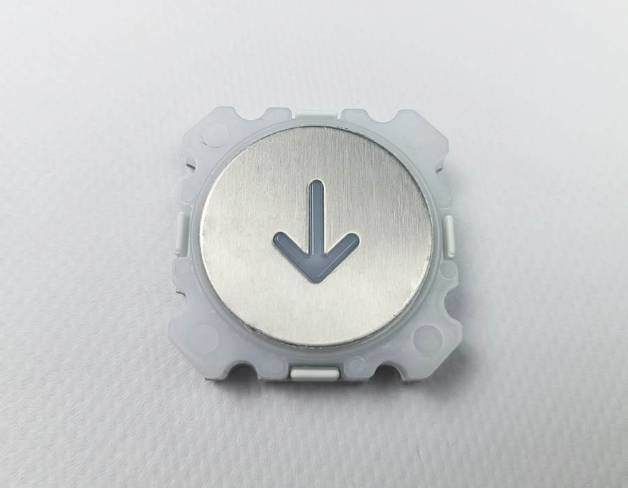 Кнопка вызова/приказа, AV-BTM PC429-01, стрелка, красная подсветка, GENEMEK