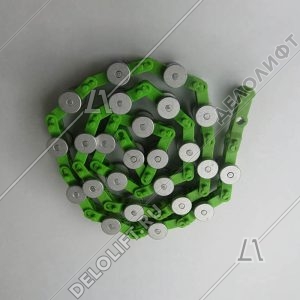 Цепь отклоняющая/огибающая/обводная, 24 звена, зеленые звенья