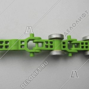 Цепь отклоняющая/огибающая/обводная, 18 звеньев, зеленые звенья