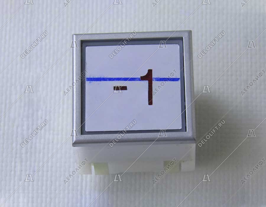 Кнопка вызова/приказа, тип KT40 STEP C, 40х40 мм, -1 этаж, красная подсветка