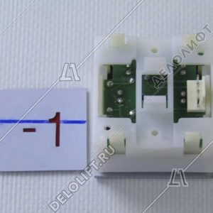 Кнопка вызова/приказа, тип KT40 STEP C, 40х40 мм, -1 этаж, красная подсветка