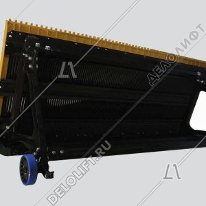 Ступень эскалатора, 1000 мм, черная, нержавеющая сталь, 3 линии демаркации