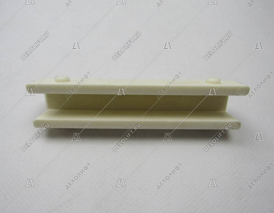 Вкладыш башмака направляющей кабины/противовеса, T - 16 мм, L - 140 мм, H - 30 мм, паз - 17 мм