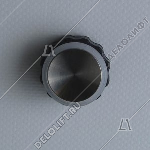 Кнопка вызова/приказа, BR27C, круглая, низкая, шлифованная, синяя подсветка (разъем AMP)