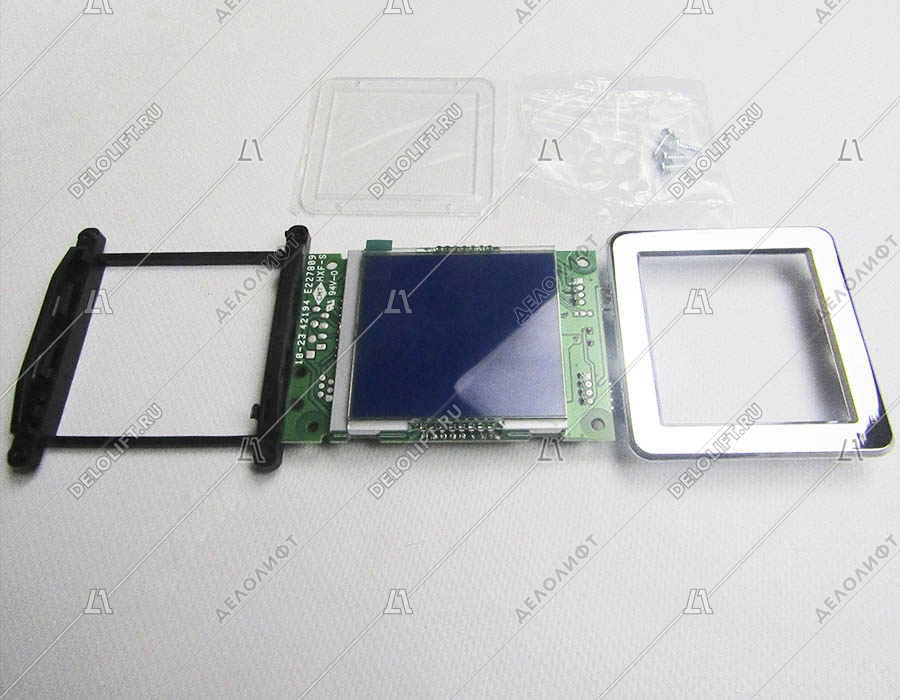 Индикатор, ICARO LCD600-A v.9, синий фон, в сборе с рамкой