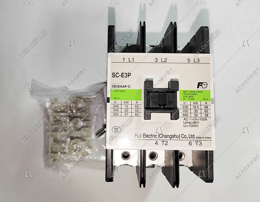 Пускатель, SC-E3P, 30kw, 65A, катушка 110 В
